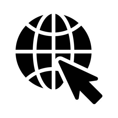 bağlantı vektörü glyph düz simgesi