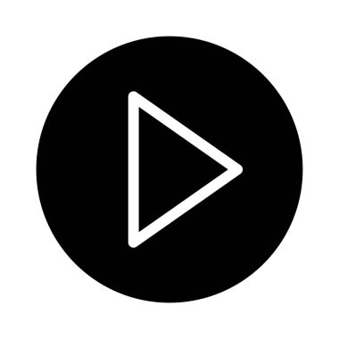 vektör glyph düz simgesini çal