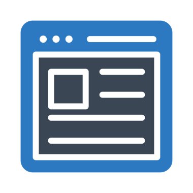 Web sayfası vektör renk simgesi