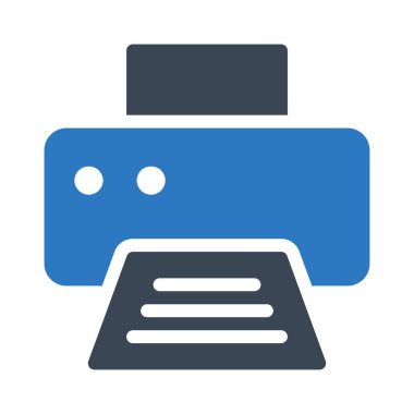 yazdırma vektörü renk simgesi