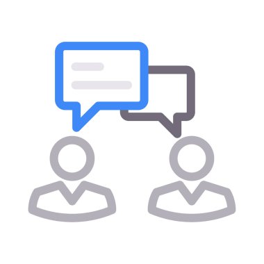 tartışma vektörü renk çizgisi simgesi