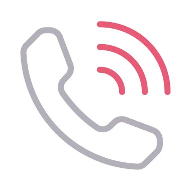 telefon vektörü renk çizgisi simgesi