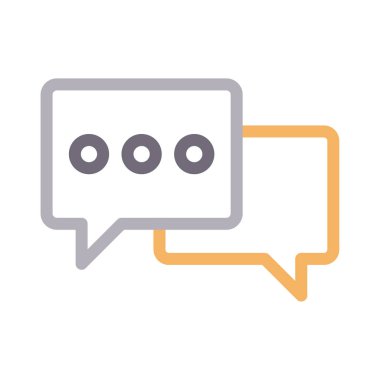 ileti vektör renk çizgisi simgesi