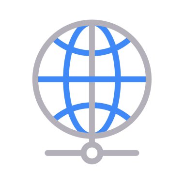 ağ vektörü renk çizgisi simgesi