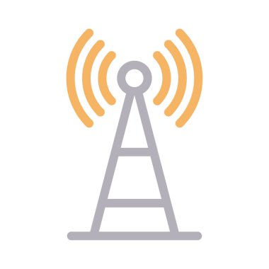 uydu vektör renk çizgisi simgesi