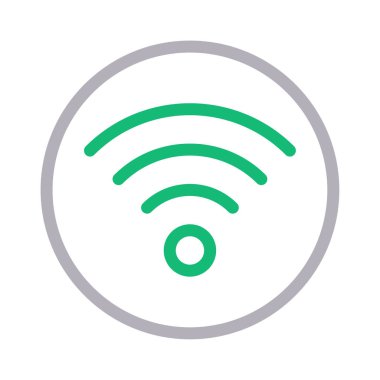 kablosuz vektör renk çizgisi simgesi