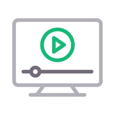 oyuncu vektör renk çizgisi simgesi