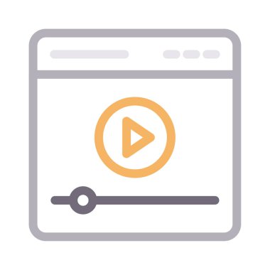 oyuncu vektör renk çizgisi simgesi