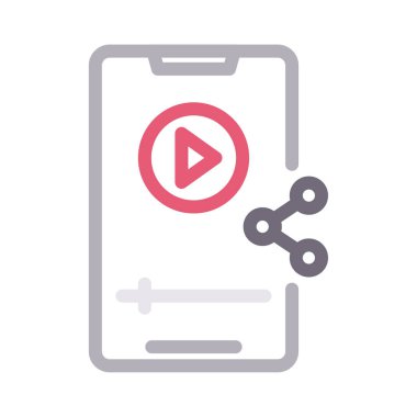 oyuncu vektör renk çizgisi simgesi