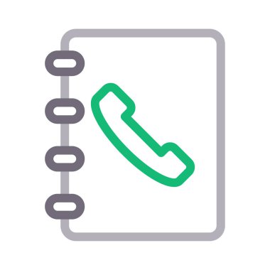 telefon vektörü renk çizgisi simgesi