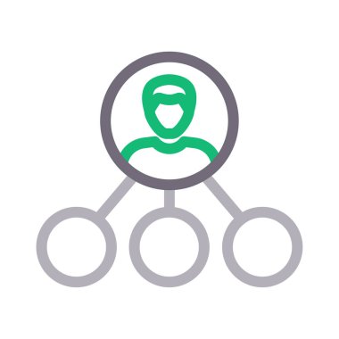 bağlantı vektörü renk çizgisi simgesi