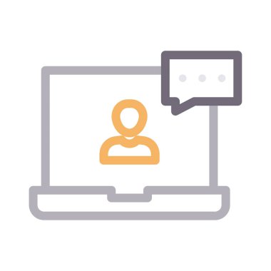 yorum vektörü renk çizgisi simgesi