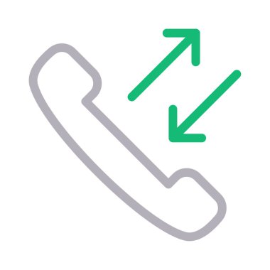 telefon vektörü renk çizgisi simgesi