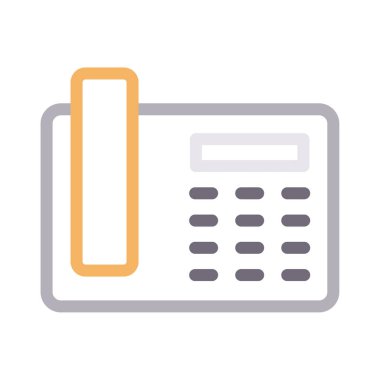 telefon vektörü renk çizgisi simgesi