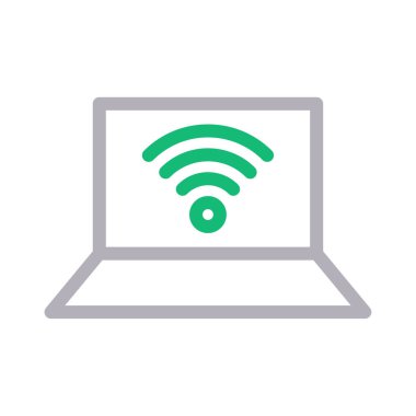 bağlantı vektörü renk çizgisi simgesi