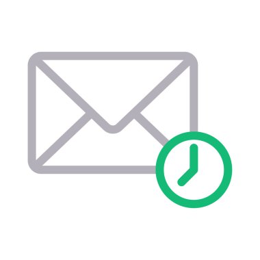 zaman vektör renk çizgisi simgesi