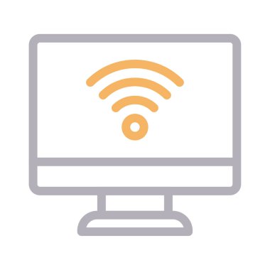 kablosuz vektör renk çizgisi simgesi