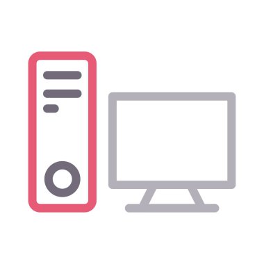 PC vektör renk çizgisi simgesi