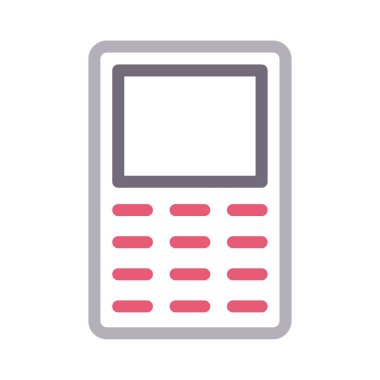 telefon vektörü renk çizgisi simgesi