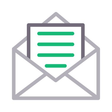 ileti vektör renk çizgisi simgesi