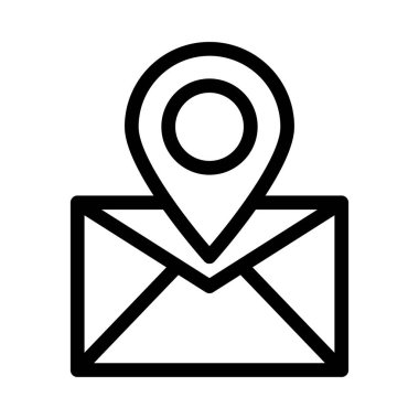 konum vektörü ince çizgi simgesi