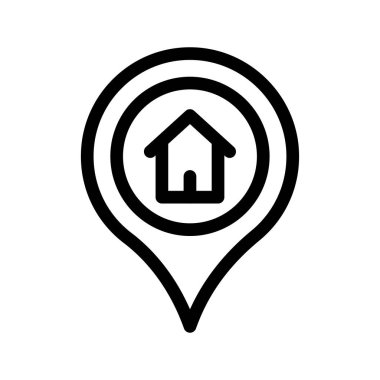 konum vektörü ince çizgi simgesi