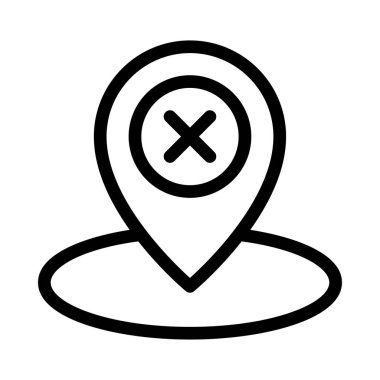 pin vektörü ince çizgi simgesi