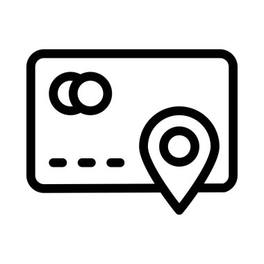 konum vektörü ince çizgi simgesi