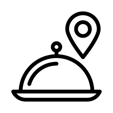 konum vektörü ince çizgi simgesi