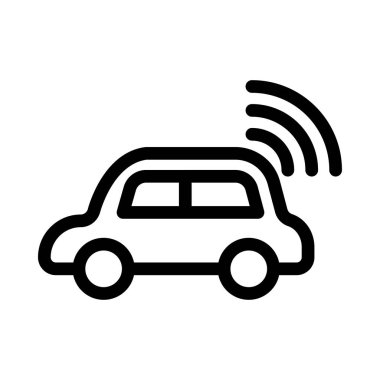 araç vektörü ince çizgi simgesi 