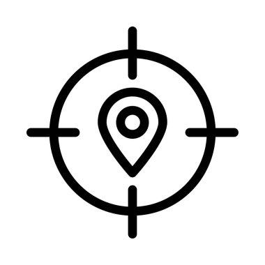 konum vektörü ince çizgi simgesi