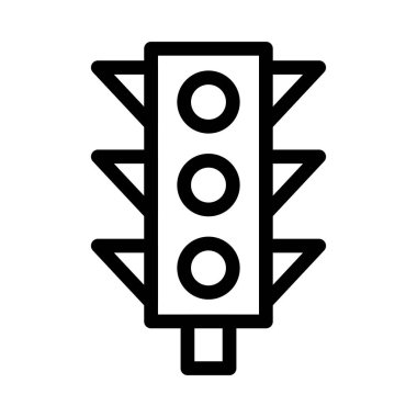 Trafik vektörü ince çizgi simgesi