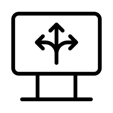 ok vektörü ince çizgi simgesi