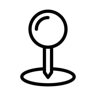 konum vektörü ince çizgi simgesi