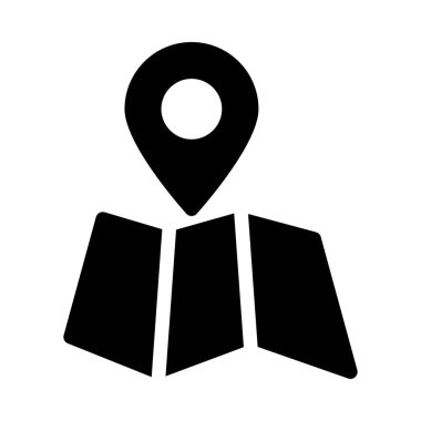 konum vektörü düz simge