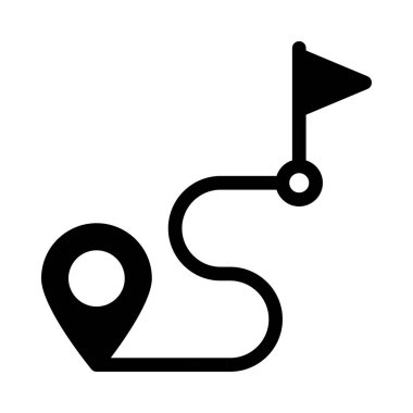 harita vektör düz simgesi