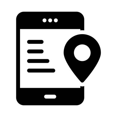 GPS vektör düz simgesi