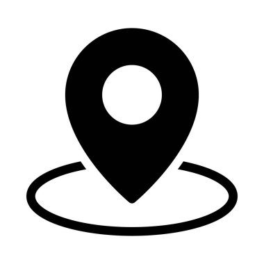 konum vektörü düz simge