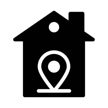 konum vektörü düz simge