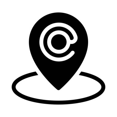 konum vektörü düz simge