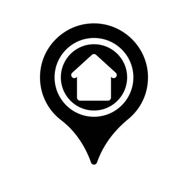 konum vektörü düz simge