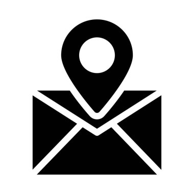 konum vektörü düz simge