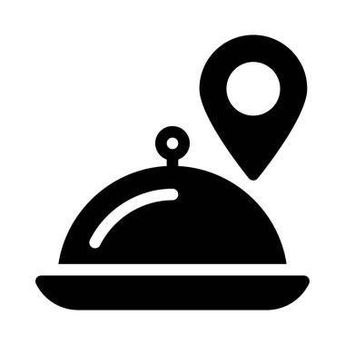 konum vektörü düz simge