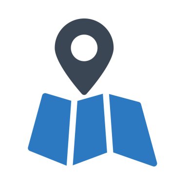 konum vektör renk simgesi