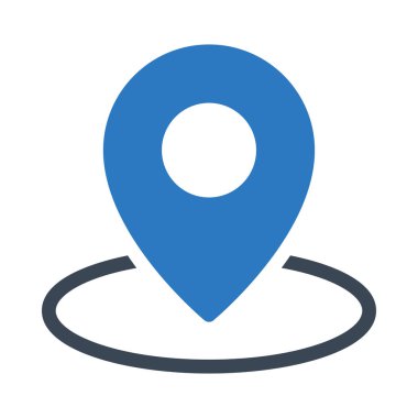 konum vektör renk simgesi