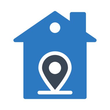 konum vektör renk simgesi