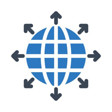dünya vektör renk simgesi