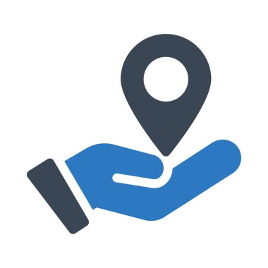 konum vektör renk simgesi