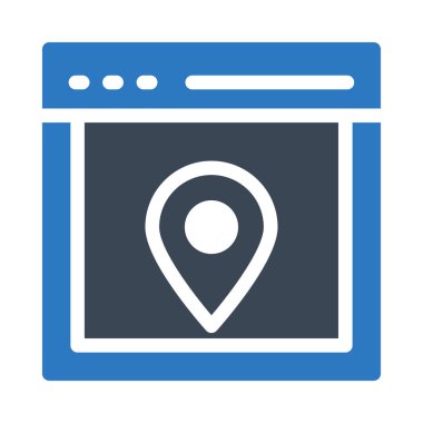 konum vektör renk simgesi