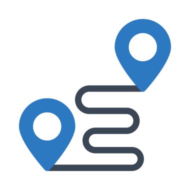 konum vektör renk simgesi